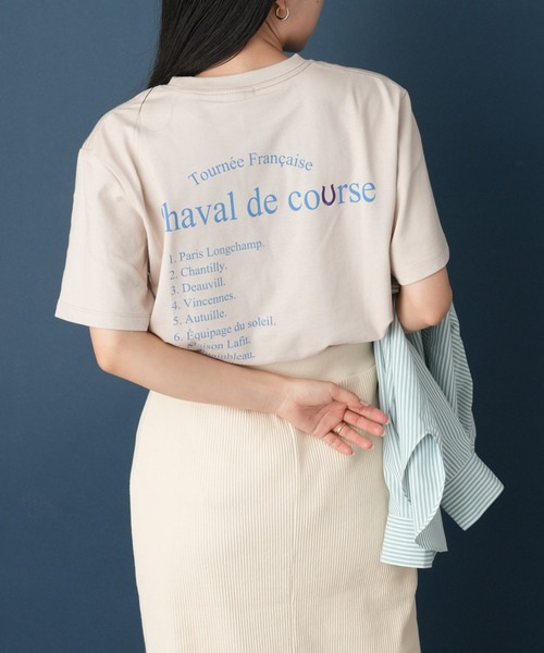 GEVACO(ゲバコ)の「【GEVACO/ゲバコ】メッセージバックプリントショートスリーブTEE(Tシャツ/カットソー・レディース・ベージュ/ブラック/ホワイト・MEDIUM)」の13枚目の写真