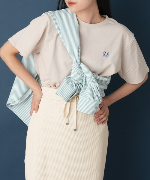 GEVACO(ゲバコ)の「【GEVACO/ゲバコ】メッセージバックプリントショートスリーブTEE(Tシャツ/カットソー・レディース・ベージュ/ブラック/ホワイト・MEDIUM)」の11枚目の写真