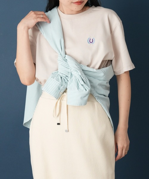 GEVACO(ゲバコ)の「【GEVACO/ゲバコ】メッセージバックプリントショートスリーブTEE(Tシャツ/カットソー・レディース・ベージュ/ブラック/ホワイト・MEDIUM)」の12枚目の写真