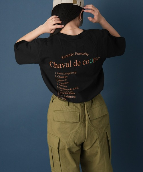 GEVACO(ゲバコ)の「【GEVACO/ゲバコ】メッセージバックプリントショートスリーブTEE(Tシャツ/カットソー・レディース・ベージュ/ブラック/ホワイト・MEDIUM)」の5枚目の写真