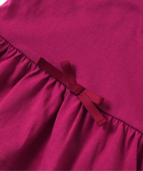 apres les cours（アプレレクール）の「【WEB限定/新色追加】ペプラムリボンTシャツ（Tシャツ/カットソー・キッズ・オレンジ/アイボリー/サックスブルー/ピンク/ブラック/イエロー/グリーン・130/80/120/140/100/110/90）」の13枚目の写真