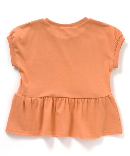 apres les cours（アプレレクール）の「【WEB限定/新色追加】ペプラムリボンTシャツ（Tシャツ/カットソー・キッズ・オレンジ/アイボリー/サックスブルー/ピンク/ブラック/イエロー/グリーン・130/80/120/140/100/110/90）」の20枚目の写真