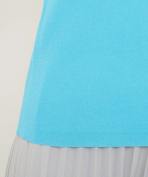 CLOCHE（クロシェ）の「cloche カラーニットタンク（タンクトップ・レディース・ブラック/ベージュ/ブルー/ピンク・FREE）」の8枚目の写真