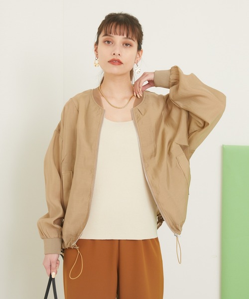 CLOCHE（クロシェ）の「cloche カラーニットタンク（タンクトップ・レディース・ブラック/ベージュ/ブルー/ピンク・FREE）」の6枚目の写真