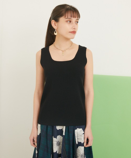 CLOCHE（クロシェ）の「cloche カラーニットタンク（タンクトップ・レディース・ブラック/ベージュ/ブルー/ピンク・FREE）」の20枚目の写真