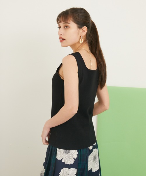 CLOCHE（クロシェ）の「cloche カラーニットタンク（タンクトップ・レディース・ブラック/ベージュ/ブルー/ピンク・FREE）」の13枚目の写真