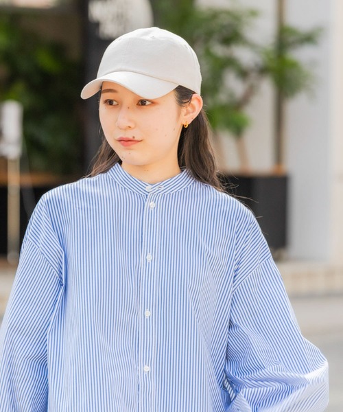 SMELLY（スメリー）の「リネンコットンキャップ（キャップ・レディース・チャコールグレー/ベージュ/アイボリー・-）」の4枚目の写真