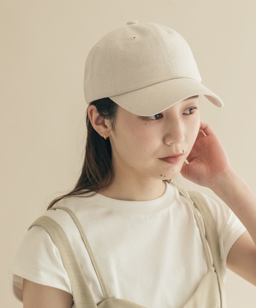 SMELLY（スメリー）の「リネンコットンキャップ（キャップ・レディース・チャコールグレー/ベージュ/アイボリー・-）」の8枚目の写真