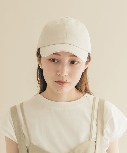 SMELLY（スメリー）の「リネンコットンキャップ（キャップ・レディース・チャコールグレー/ベージュ/アイボリー・-）」の9枚目の写真