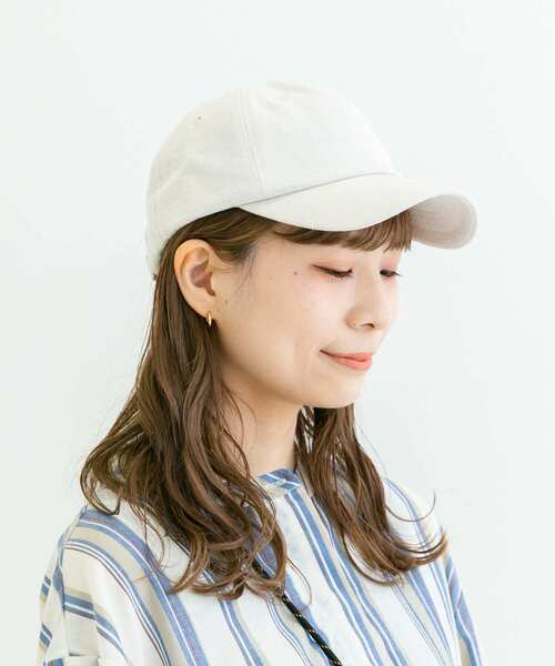 SMELLY（スメリー）の「リネンコットンキャップ（キャップ・レディース・チャコールグレー/ベージュ/アイボリー・-）」の12枚目の写真