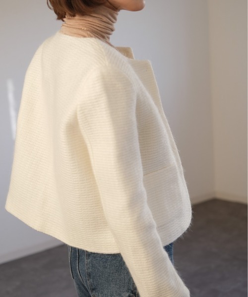 ツイードノーカラージャケット / tweed no collar jacket