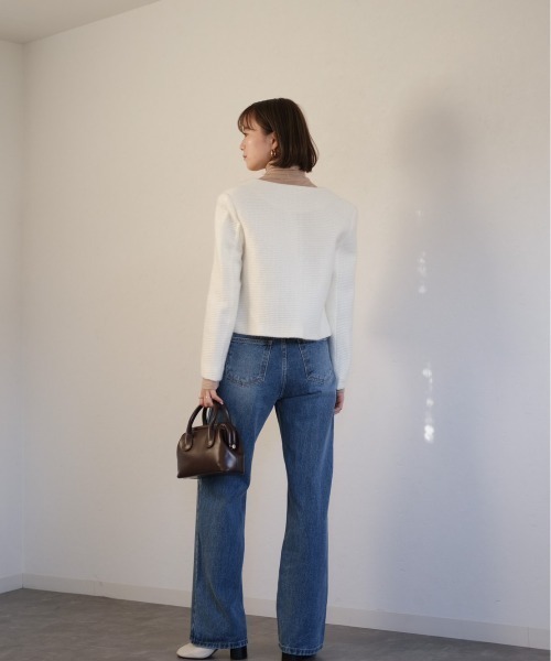 ツイードノーカラージャケット / tweed no collar jacket
