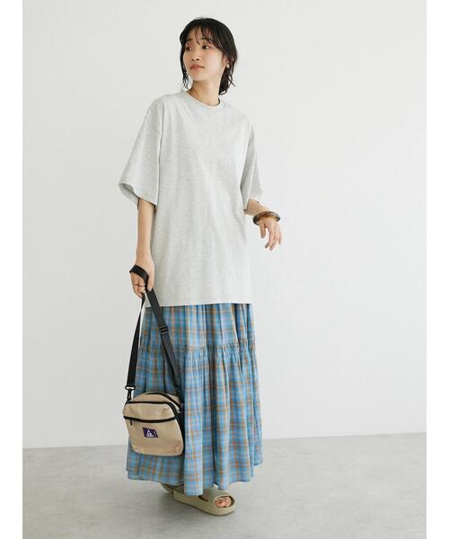 CRAFT STANDARD BOUTIQUE(クラフトスタンダードブティック)の「吸水速乾ワンポイント刺繍TEE(Tシャツ/カットソー・レディース・パープル/ブラック/ベージュ/杢グレー/オフホワイト・L/M/XL)」の17枚目の写真