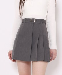 Figments | ベルト付きサイドプリーツミニスカート(スカート)