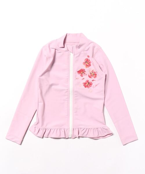 HAKKA KIDS（ハッカキッズ）の「フラワープリントラッシュガード（ラッシュガード・キッズ・ピンク/パープル・S/M/L）」の2枚目の写真