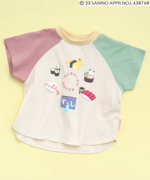 sanrio（サンリオ）の「サンリオキャラクターズアソートTシャツ（Tシャツ/カットソー・キッズ・アイボリー/レインボー/ネイビー/ラベンダー/その他2・80/90/100/110/120/130/140）」の4枚目の写真