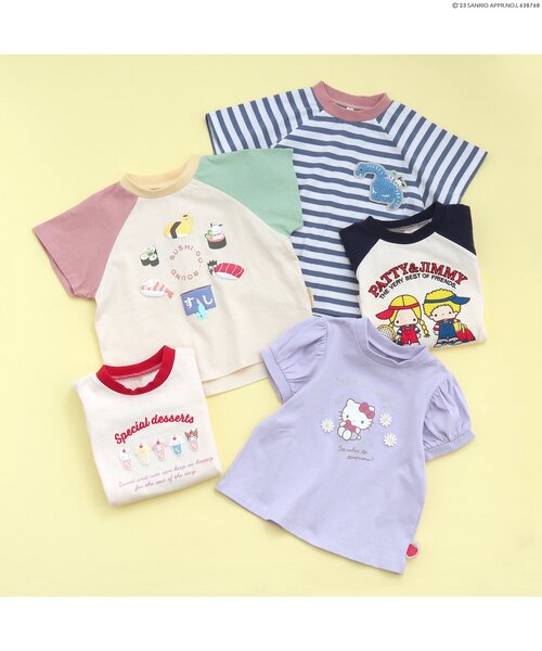 sanrio（サンリオ）の「サンリオキャラクターズアソートTシャツ（Tシャツ/カットソー・キッズ・アイボリー/レインボー/ネイビー/ラベンダー/その他2・80/90/100/110/120/130/140）」の7枚目の写真