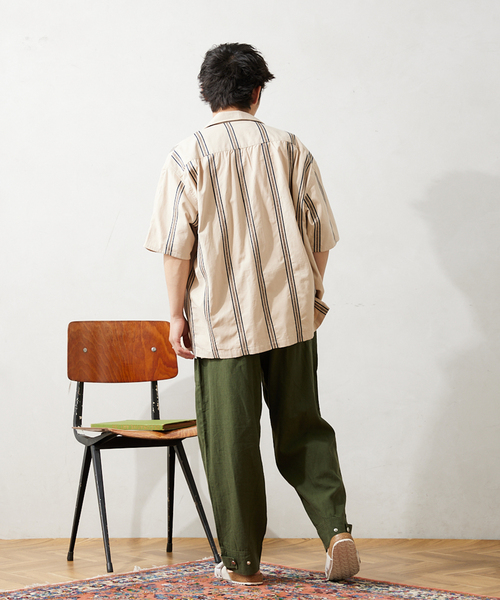 JOURNAL STANDARD relume（ジャーナルスタンダード　レリューム）の「エンブロイダリーストライプ キャンバスシャツ（シャツ/ブラウス・メンズ・アイボリー/サファリグリーン/ブラック・LARGE/MEDIUM）」の22枚目の写真