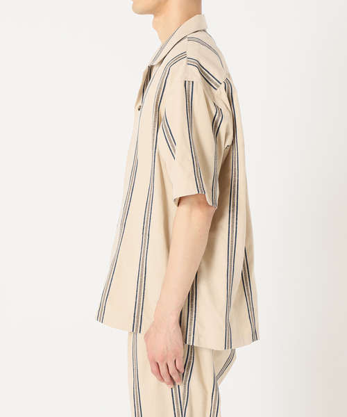 JOURNAL STANDARD relume（ジャーナルスタンダード　レリューム）の「エンブロイダリーストライプ キャンバスシャツ（シャツ/ブラウス・メンズ・アイボリー/サファリグリーン/ブラック・LARGE/MEDIUM）」の17枚目の写真