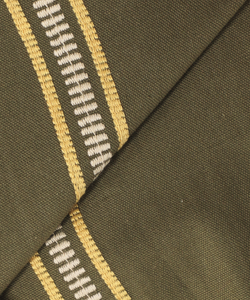 JOURNAL STANDARD relume（ジャーナルスタンダード　レリューム）の「エンブロイダリーストライプ キャンバスシャツ（シャツ/ブラウス・メンズ・アイボリー/サファリグリーン/ブラック・LARGE/MEDIUM）」の6枚目の写真