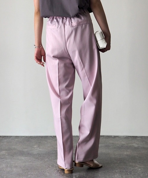 Riberry（リベリー）の「センタープレスタックパンツ（スラックス・レディース・ピンク/ベージュ/チャコールグレー・FREE）」の10枚目の写真