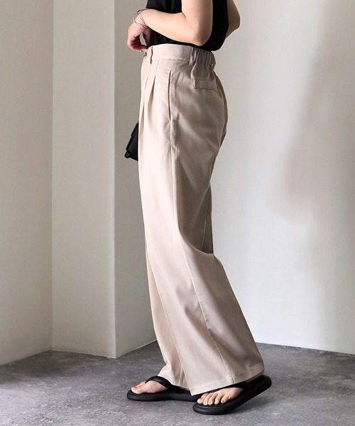 Riberry（リベリー）の「センタープレスタックパンツ（スラックス・レディース・ピンク/ベージュ/チャコールグレー・FREE）」の14枚目の写真