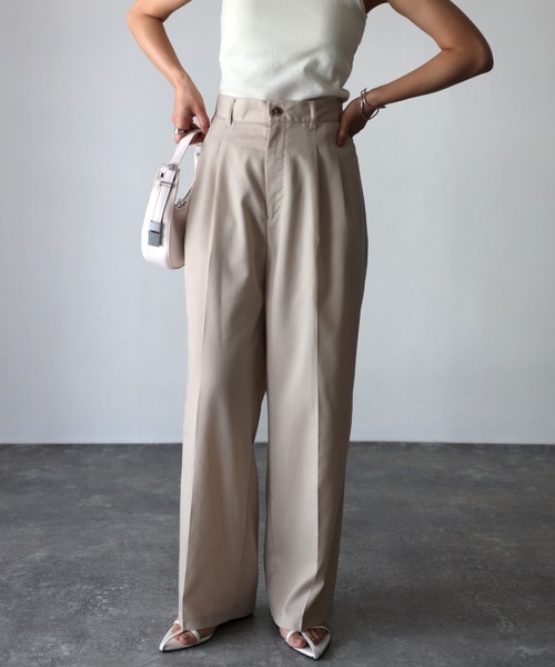 Riberry（リベリー）の「センタープレスタックパンツ（スラックス・レディース・ピンク/ベージュ/チャコールグレー・FREE）」の16枚目の写真