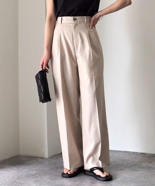 Riberry（リベリー）の「センタープレスタックパンツ（スラックス・レディース・ピンク/ベージュ/チャコールグレー・FREE）」の20枚目の写真