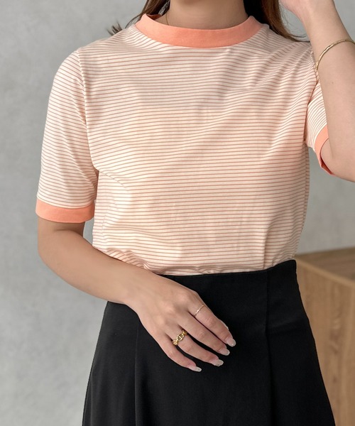 apres jour clair(アプレジュールクレア)の「【apres jour clair】リンガーボーダーT【ZOZOTOWN限定アイテム】(Tシャツ/カットソー・レディース・ブラウン系その他/ピンク系その他/ブラック系その他・フリー/X-LARGE)」の3枚目の写真