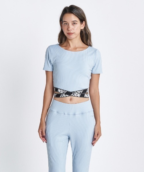 ROXY(ロキシー)の「MISSION RIB TEE/ロキシー半袖Tシャツ(Tシャツ/カットソー・レディース・ピンク/ブラック/ブルー・MEDIUM/LARGE/SMALL)」の2枚目の写真