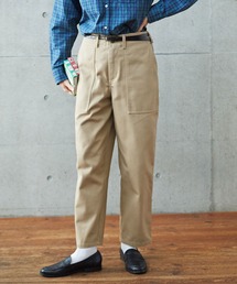強撚サテン ストレートパンツ
