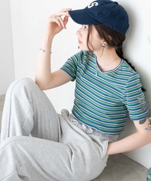 WEGO | WEGO/マルチボーダーリブT(Tシャツ/カットソー)