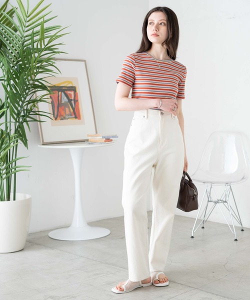 WEGO/マルチボーダーリブT