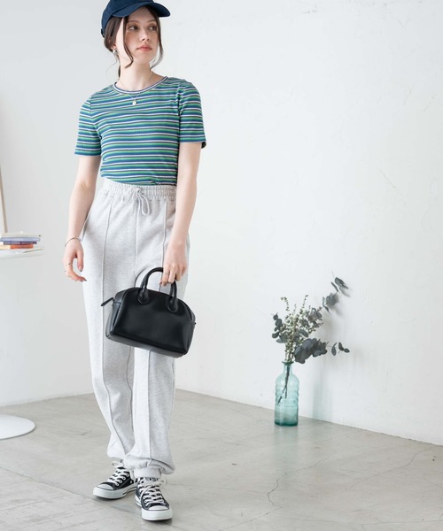 WEGO/マルチボーダーリブT