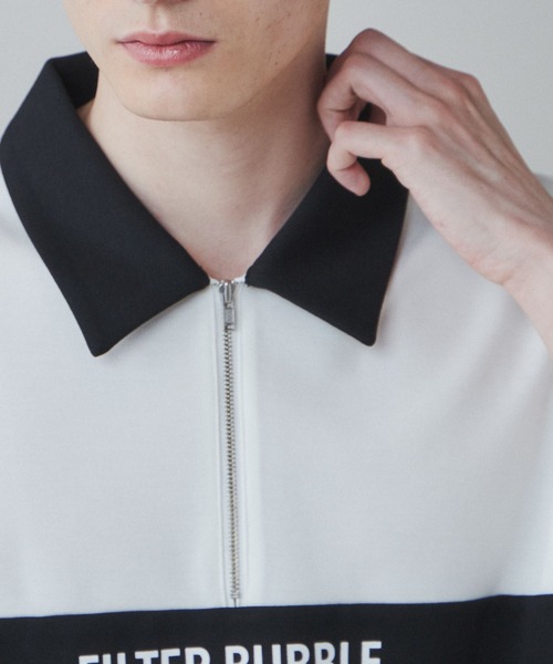 LUCY（ルーシー）の「LUCY/ドルマンポンチ ハーフZIPプルオーバー（Tシャツ/カットソー・メンズ・ブルー/ベージュ/ホワイト・MEDIUM/LARGE）」の7枚目の写真