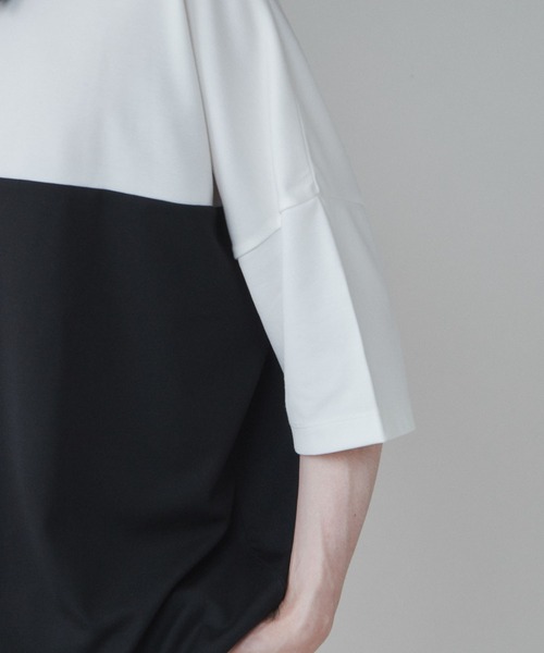 LUCY（ルーシー）の「LUCY/ドルマンポンチ ハーフZIPプルオーバー（Tシャツ/カットソー・メンズ・ブルー/ベージュ/ホワイト・MEDIUM/LARGE）」の9枚目の写真