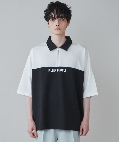 LUCY（ルーシー）の「LUCY/ドルマンポンチ ハーフZIPプルオーバー（Tシャツ/カットソー・メンズ・ブルー/ベージュ/ホワイト・MEDIUM/LARGE）」の21枚目の写真