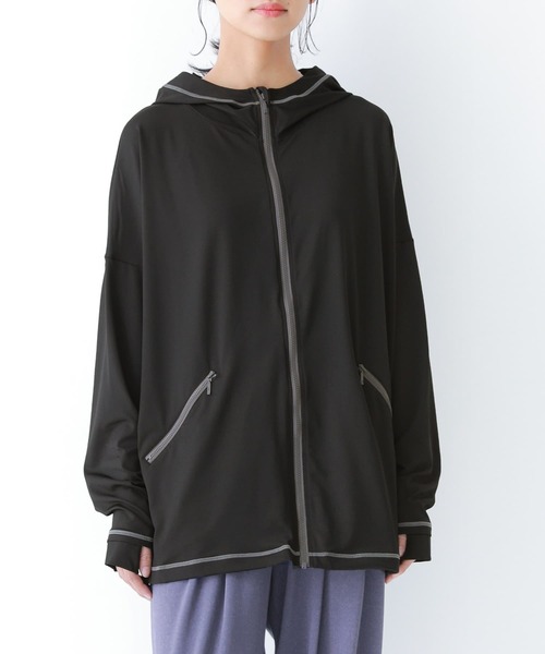 osharewalker(オシャレウォーカー)の「【廃盤】『指穴パーカー』(ラッシュガード・レディース・ブラック/ベージュ/モカ・FREE)」の14枚目の写真