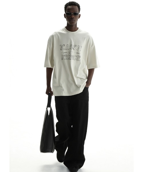 MASONPRINCE プリント Ｔシャツ ヴィンテージ ルーズ 男女兼用 MASONPRINCE（メイソンプリンス）の「ヴィンテージ加工 MP