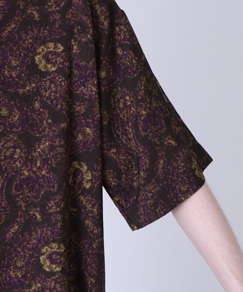 tk.TAKEO KIKUCHI（ティーケータケオキクチ）の「◆ジャカードペイズリー 2WAY半袖シャツ（シャツ/ブラウス・メンズ・ブラック系3/こしょう色系4/ネイビー系8・02/03）」の9枚目の写真