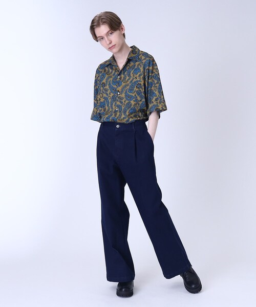 tk.TAKEO KIKUCHI（ティーケータケオキクチ）の「◆ジャカードペイズリー 2WAY半袖シャツ（シャツ/ブラウス・メンズ・ブラック系3/こしょう色系4/ネイビー系8・02/03）」の15枚目の写真