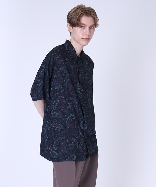 tk.TAKEO KIKUCHI（ティーケータケオキクチ）の「◆ジャカードペイズリー 2WAY半袖シャツ（シャツ/ブラウス・メンズ・ブラック系3/こしょう色系4/ネイビー系8・02/03）」の17枚目の写真