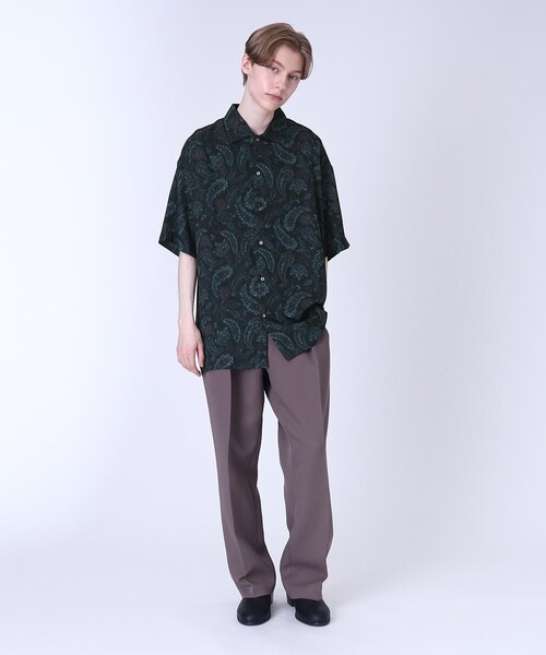 tk.TAKEO KIKUCHI（ティーケータケオキクチ）の「◆ジャカードペイズリー 2WAY半袖シャツ（シャツ/ブラウス・メンズ・ブラック系3/こしょう色系4/ネイビー系8・02/03）」の18枚目の写真