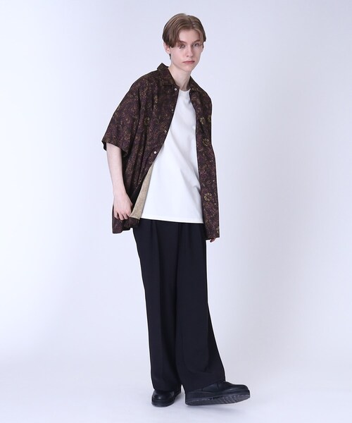 tk.TAKEO KIKUCHI（ティーケータケオキクチ）の「◆ジャカードペイズリー 2WAY半袖シャツ（シャツ/ブラウス・メンズ・ブラック系3/こしょう色系4/ネイビー系8・02/03）」の21枚目の写真