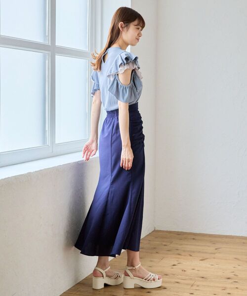 MAJESTIC LEGON(マジェスティックレゴン)の「ギャザーマーメイドスカート(スカート・レディース・ピンク/グリーン/ネイビー・MEDIUM)」の20枚目の写真
