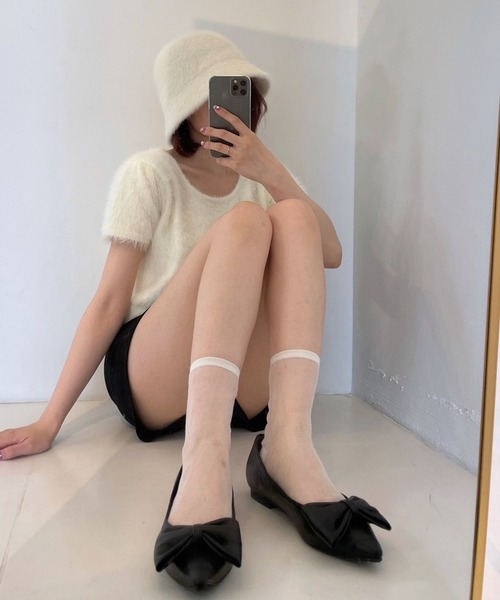 Heather(ヘザー)の「シャギーHAT 960782(ハット・レディース・ブラック/グレー/オフホワイト・ONE SIZE)」の5枚目の写真