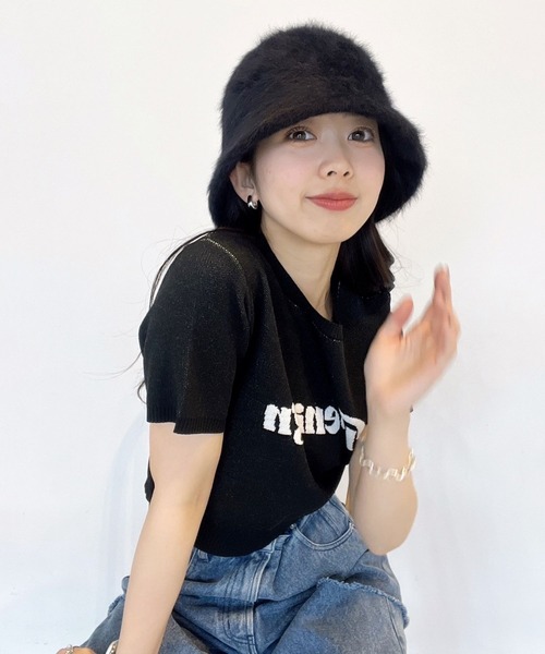 Heather(ヘザー)の「シャギーHAT 960782(ハット・レディース・ブラック/グレー/オフホワイト・ONE SIZE)」の8枚目の写真