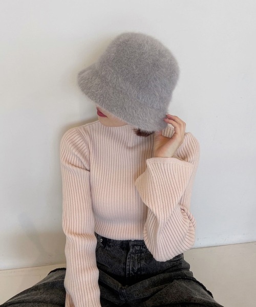 Heather(ヘザー)の「シャギーHAT 960782(ハット・レディース・ブラック/グレー/オフホワイト・ONE SIZE)」の10枚目の写真