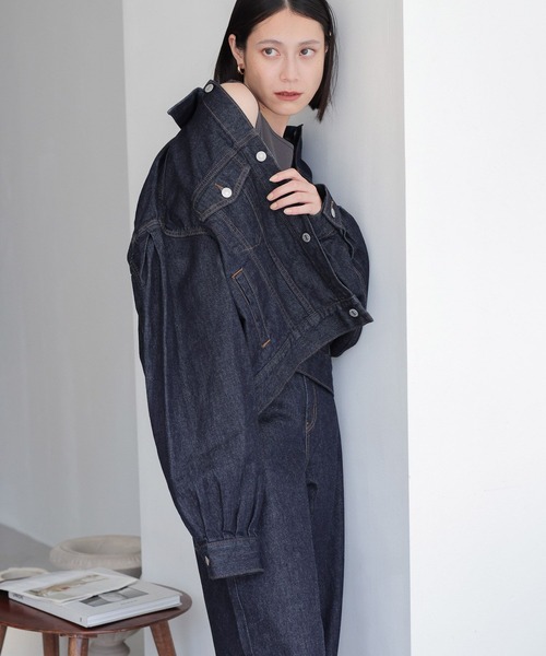 LOWRYS FARM(ローリーズファーム)の「CONEデニムGジャン* 907039(デニムジャケット・レディース・ネイビー/ブラック/ブルー・FREE)」の22枚目の写真