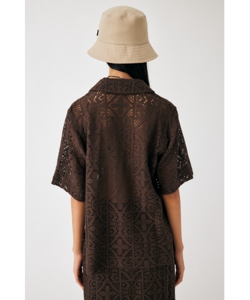 MOUSSY(マウジー)の「PANEL LACE HALF SLEEVE シャツ(シャツ/ブラウス・レディース・グリーン/アイボリー/ブラウン・FREE)」の16枚目の写真